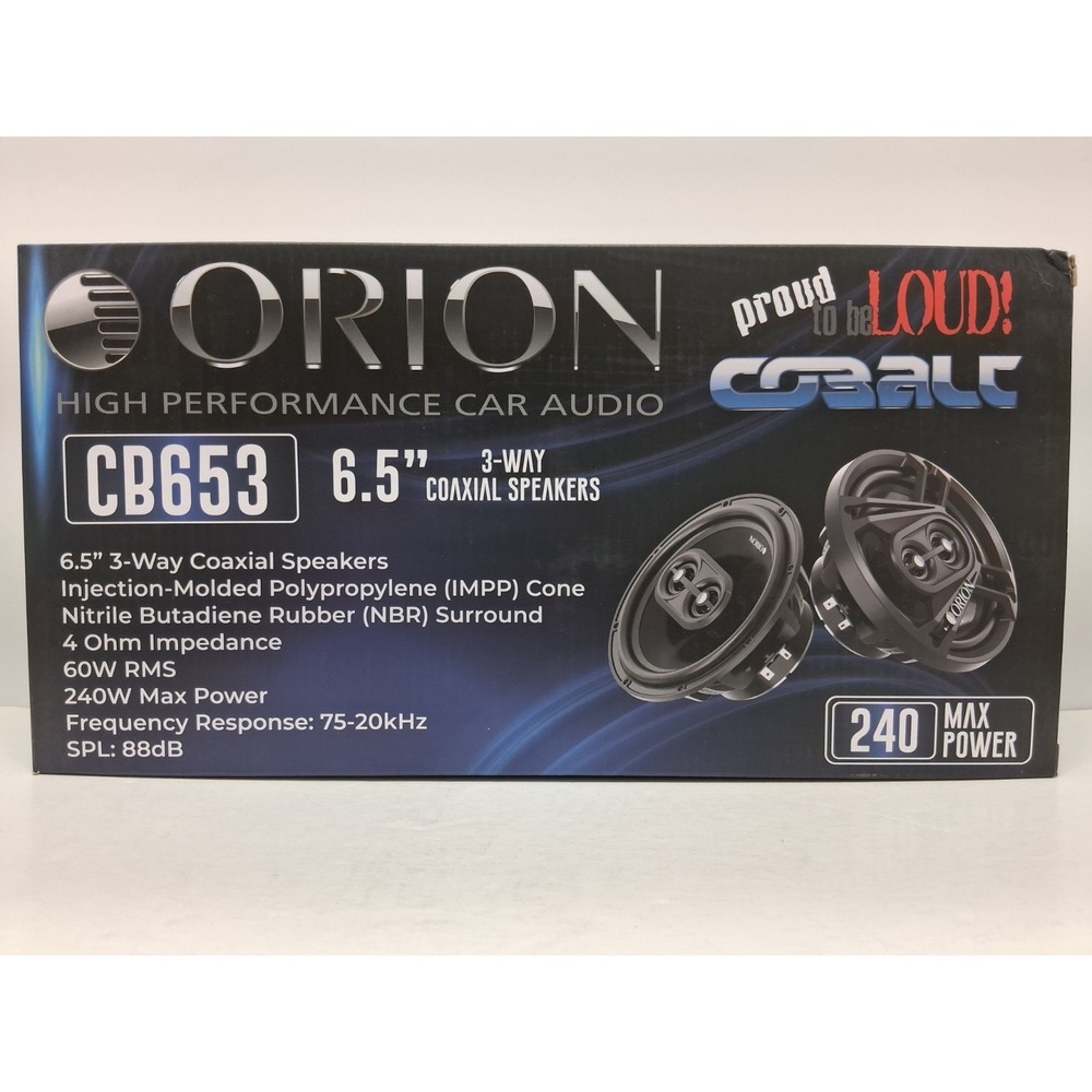 Orion CB653 3 Way 6.5 Inch Car Speakers 240W Peak 4 Ohm